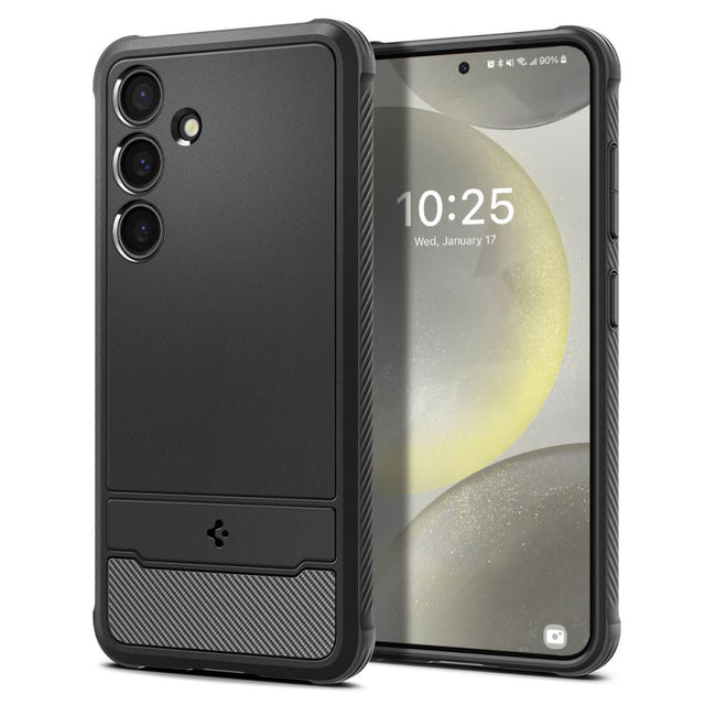 Husa de protectie Spigen Rugged Armor (ACS07346) compatibil cu Samsung Galaxy S24, Negru
