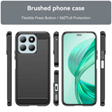 Husa de protectie Techsuit Carbon Silicone compatibil cu Honor X8b, Negru