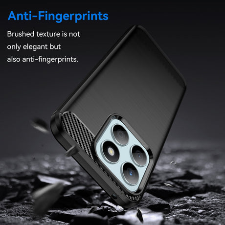 Husa de protectie Techsuit Carbon Silicone compatibil cu Honor X8b, Negru