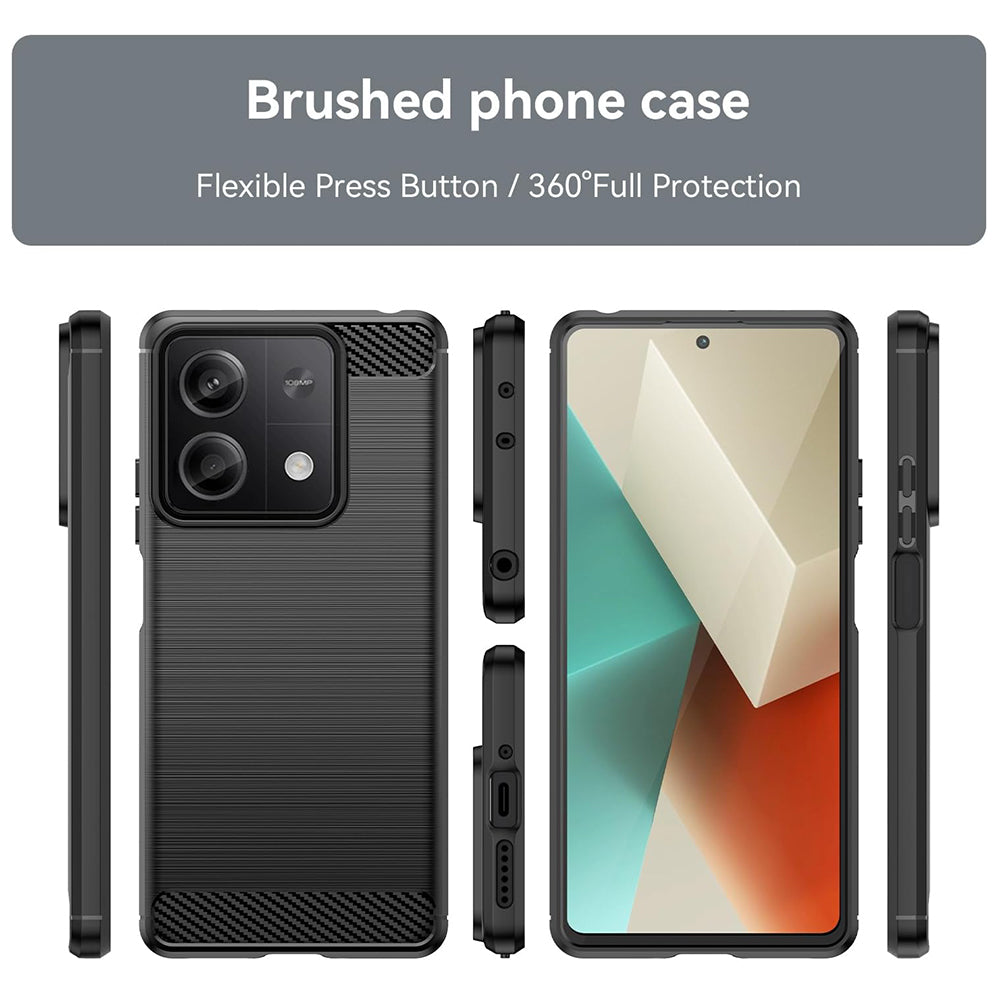 Husa de protectie Techsuit Carbon Silicone compatibil cu Xiaomi Redmi Note 13 4G, Negru