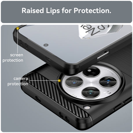 Husa de protectie Techsuit Carbon Silicone compatibil cu OnePlus 12R, Negru