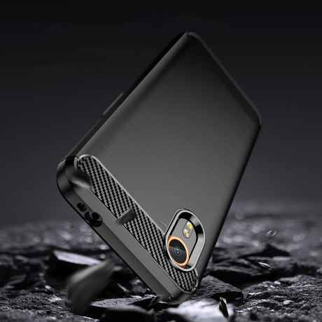 Husă Techsuit Carbon Silicone neagră pentru Samsung Galaxy Xcover7
