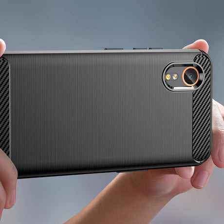 Husă Techsuit Carbon Silicone neagră pentru Samsung Galaxy Xcover7