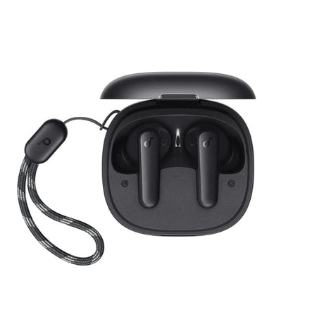 Casti Anker R50i (A3949G11), with Charging Case, Extra-bass, AI-Enhanced Calls, Negru