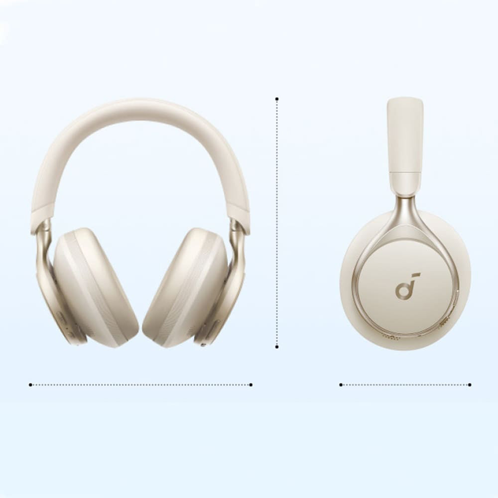 Casti Anker Wireless SoundCore Space One (A3035G21), Bluetooth 5.3, Active Noise Cancelling, Hi-Res, Alb