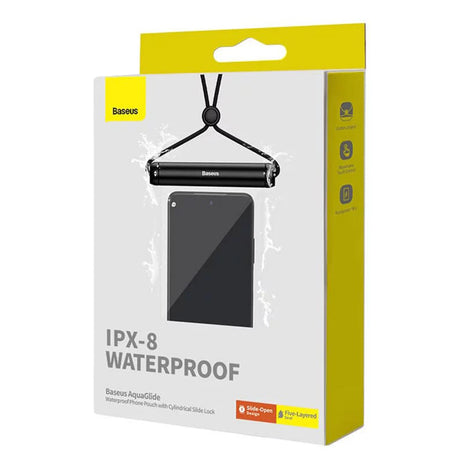 Baseus Waterproof Case (P60263701213-00), IPX8, with Cylindrical Slide Lock, for Phone 7.2", Moon White