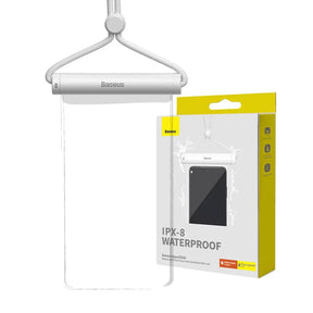 Baseus Waterproof Case (P60263701213-00), IPX8, with Cylindrical Slide Lock, for Phone 7.2", Moon White