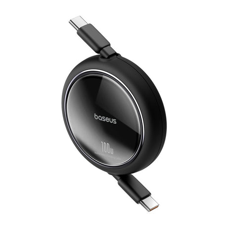 Cablu Baseus Free2Draw Mini (P10364500111-00), Type-C to Type-C, 100W, 1m, Retractable, Negru