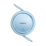 Cablu Baseus Free2Draw Mini (P10364500311-00), Type-C to Type-C, 100W, 1m, Retractable, Galaxy Blue
