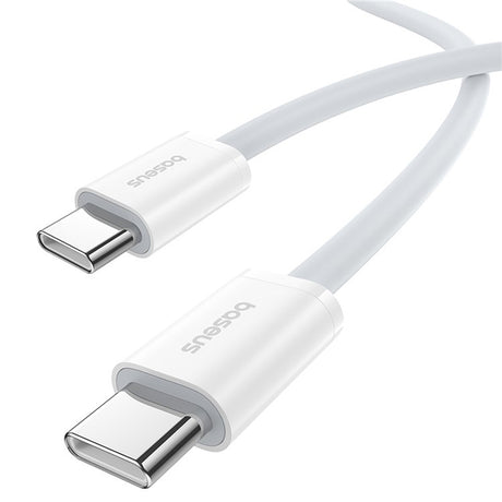 Cablu Baseus (P10365200211-01), Type-C to Type-C, 30W, 2m, Moon White