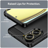 Husa de protectie Techsuit Carbon Silicone compatibil cu Realme C67 4G, Negru