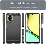 Husa de protectie Techsuit Carbon Silicone compatibil cu Realme C67 4G, Negru