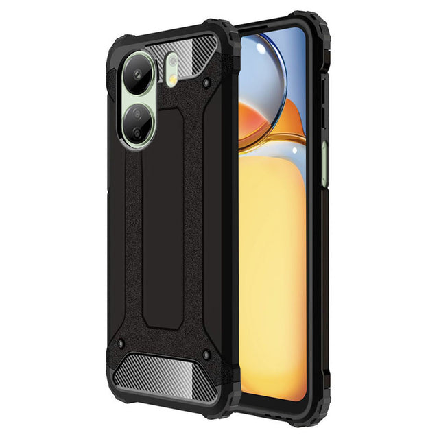 Husa de protectie Techsuit Hybrid Armor compatibil cu Xiaomi Redmi 13C 4G / Poco C65, Negru