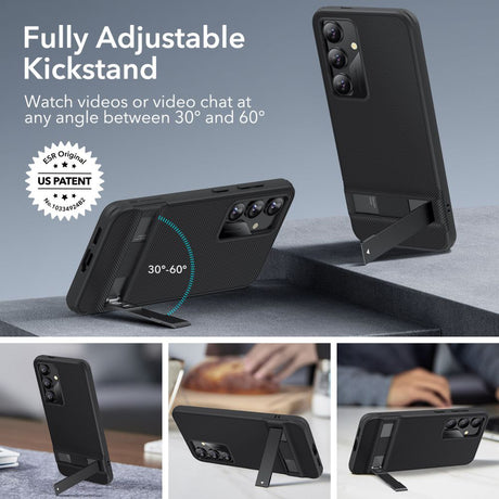 Husa de protectie ESR Air Shield Boost Kickstand compatibil cu Samsung Galaxy S24 Plus, Negru