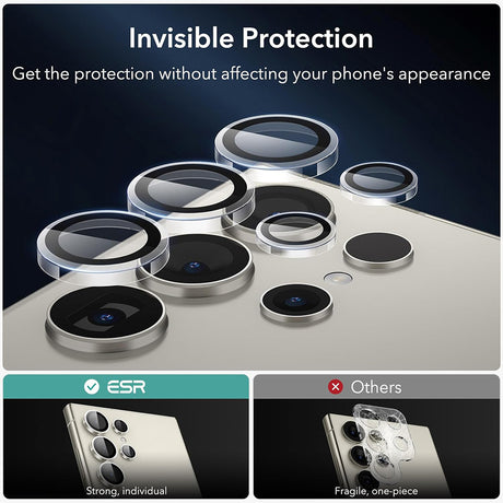 Folie de protectie ESR compatibil cu Samsung Galaxy S24 Ultra, Transparent