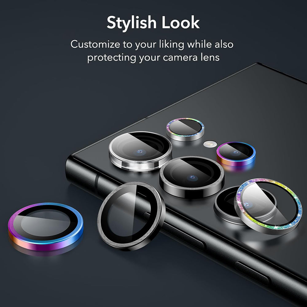 Folie de protectie ESR Lens Tempered Glass (set de 2) compatibil cu Samsung Galaxy S24 Ultra, Negru