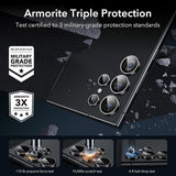 Folie de protectie ESR Lens Tempered Glass (set de 2) compatibil cu Samsung Galaxy S24 Ultra, Negru