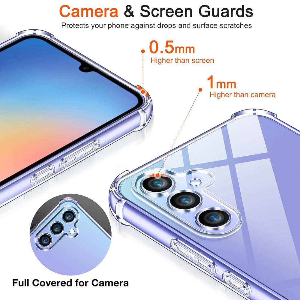 Husa de protectie Techsuit Shockproof Clear Silicone compatibil cu Samsung Galaxy A55 5G, Transparent