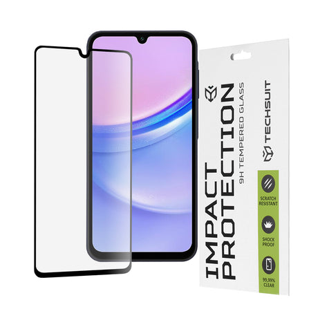 Folie sticlă Techsuit pentru Galaxy A15 4G / Samsung A15 5G / Samsung A24, neagră