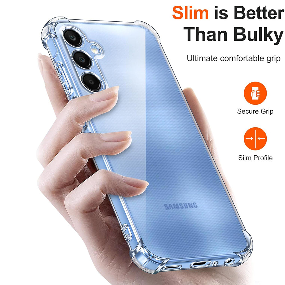 Husa de protectie Techsuit Shockproof Clear Silicone compatibil cu Samsung Galaxy A25 5G, Transparent