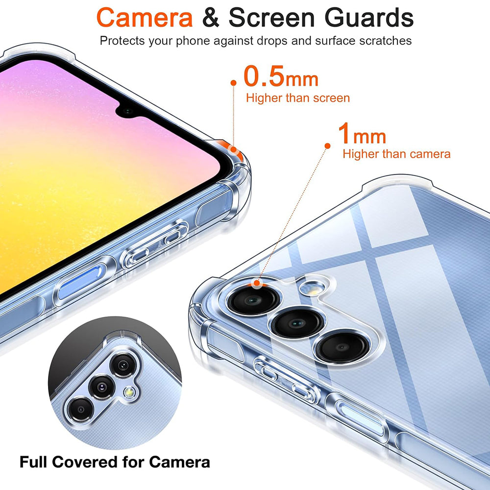 Husa de protectie Techsuit Shockproof Clear Silicone compatibil cu Samsung Galaxy A25 5G, Transparent