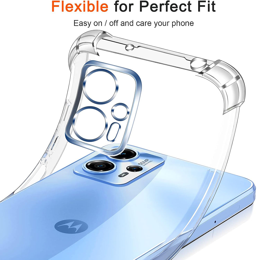 Husa de protectie Techsuit Shockproof Clear Silicone compatibil cu Motorola Moto G04 / Moto G04s / Moto G24 / Moto E14, Transparent