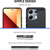 Husa de protectie Techsuit Carbon Silicone compatibil cu Xiaomi Redmi Note 13 Pro 4G / Poco M6 Pro 4G, Negru
