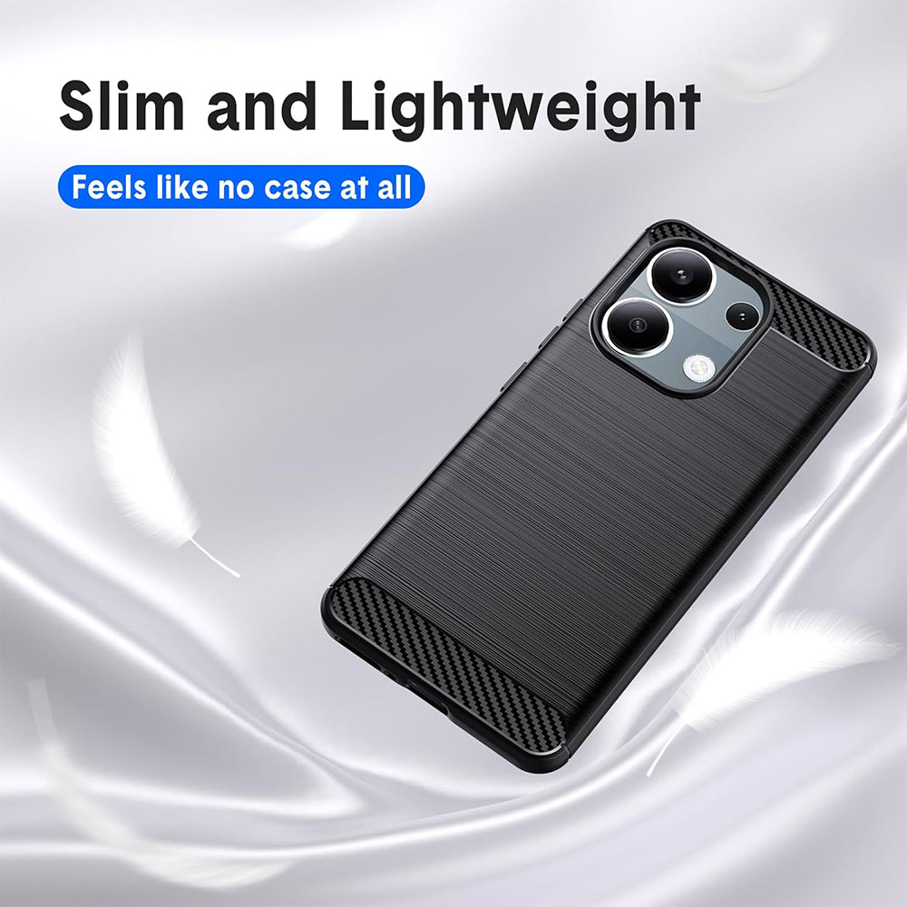 Husa de protectie Techsuit Carbon Silicone compatibil cu Xiaomi Redmi Note 13 Pro 4G / Poco M6 Pro 4G, Negru