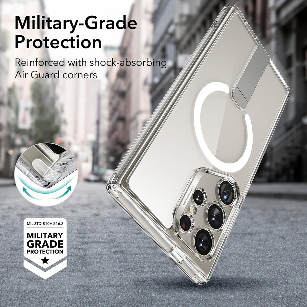 Husa de protectie ESR Boost Flickstand HaloLock compatibil cu Samsung Galaxy S24 Ultra, Transparent