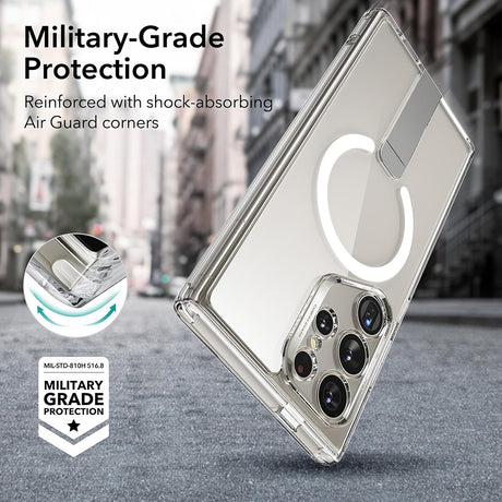 Husa de protectie ESR Boost Flickstand HaloLock compatibil cu Samsung Galaxy S24 Ultra, Transparent