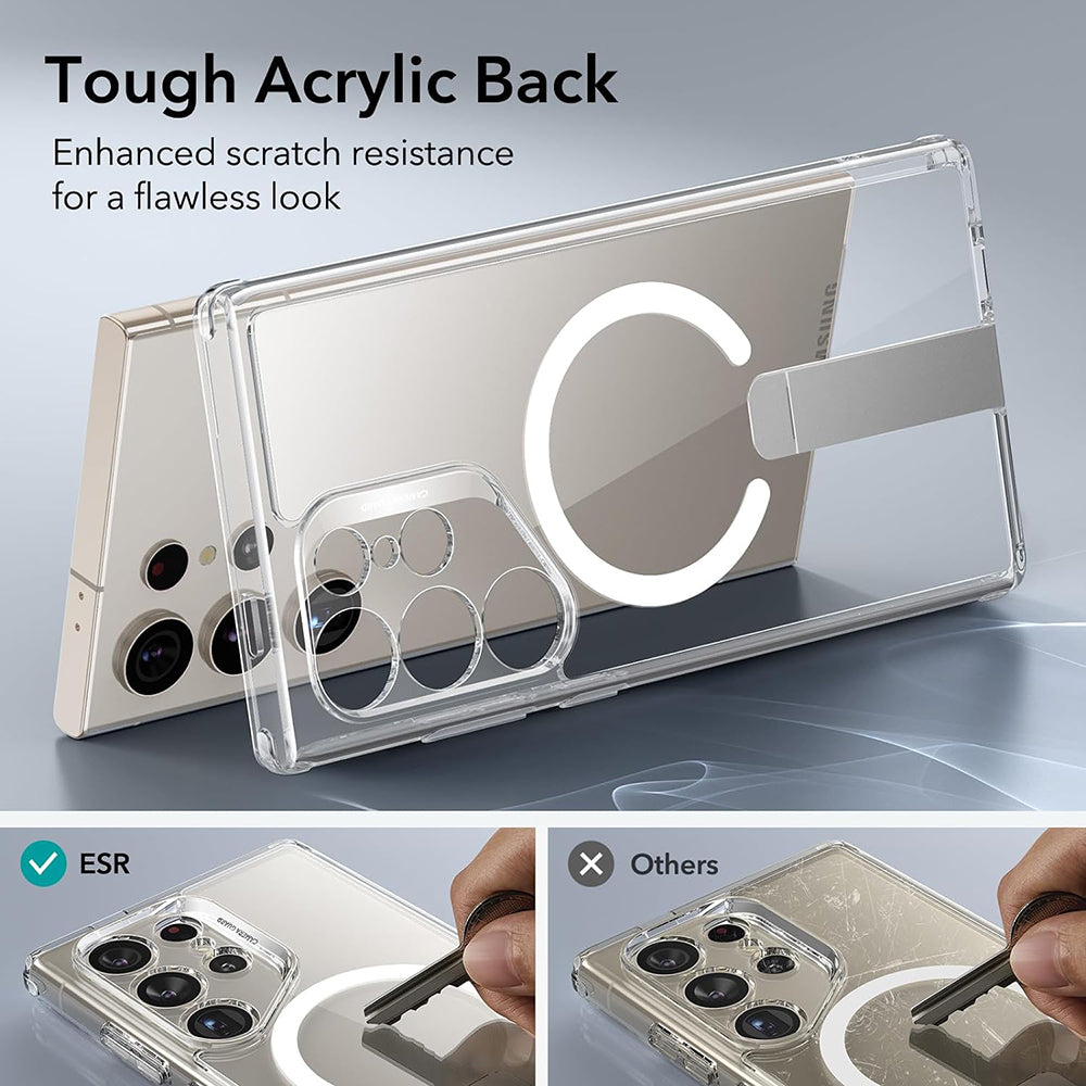 Husa de protectie ESR Boost Flickstand HaloLock compatibil cu Samsung Galaxy S24 Ultra, Transparent