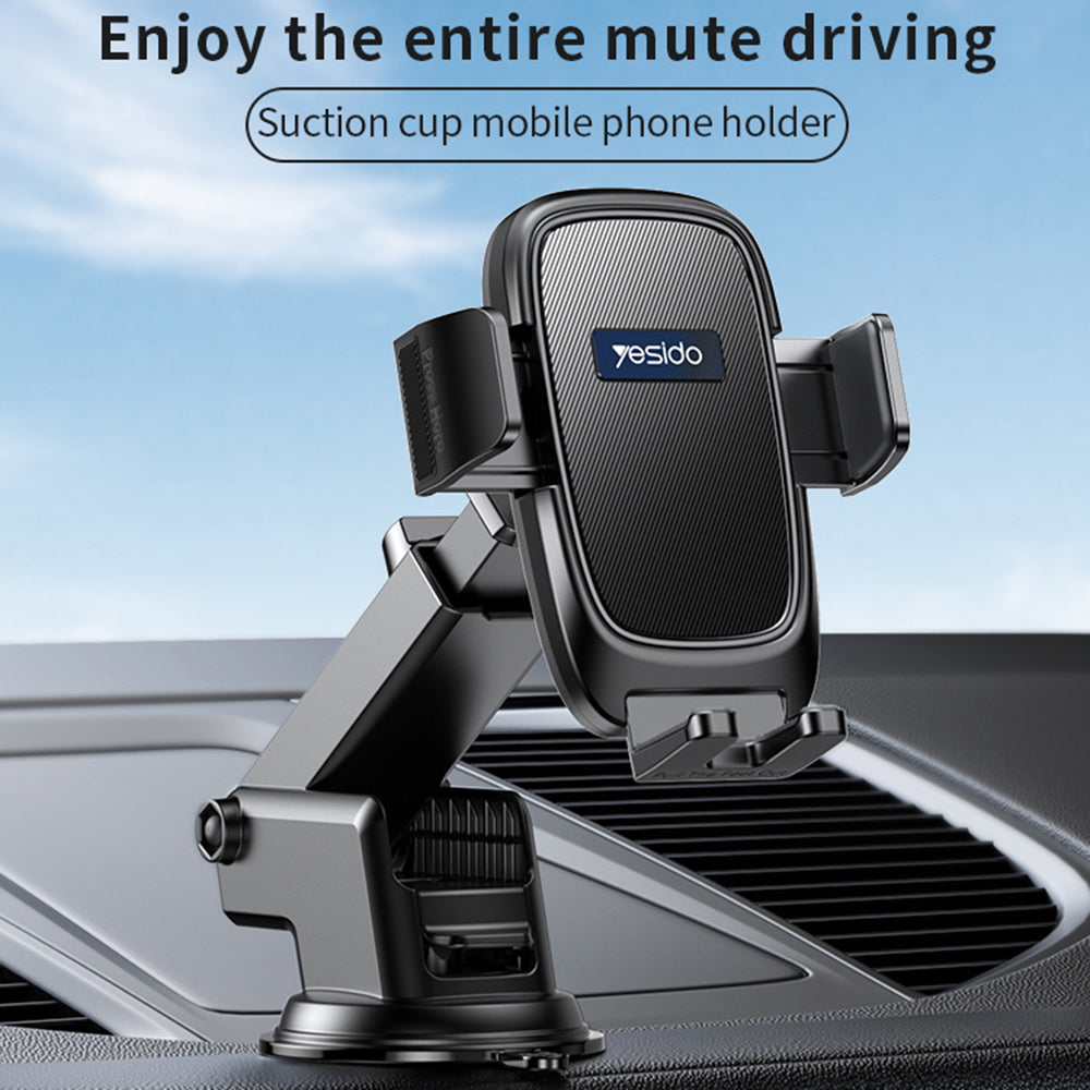 Suport Yesido (C262), Gravity Grip, for Dashboard and Windshield, Negru