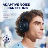 Casti Anker Wireless Space Q45 (A3040G31), Bluetooth 5.3, Noise Cancelling, USB-C, Albastru