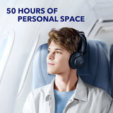 Casti Anker Wireless Space Q45 (A3040G31), Bluetooth 5.3, Noise Cancelling, USB-C, Albastru
