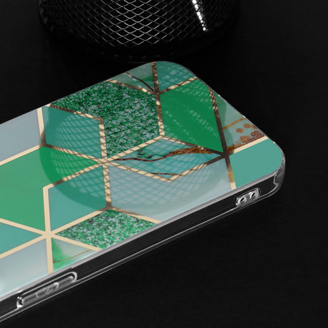 Husa de protectie Techsuit Marble Series compatibil cu Samsung Galaxy S24 Plus, Verde Hex