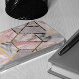 Husa de protectie Techsuit Marble Series compatibil cu Samsung Galaxy S24 Plus, Roz Hex