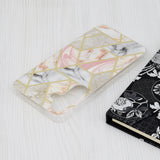 Husa de protectie Techsuit Marble Series compatibil cu Samsung Galaxy S24 Plus, Roz Hex