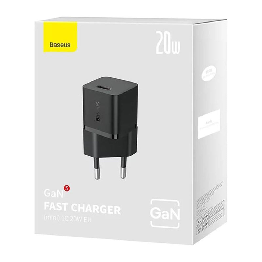 Incarcator Baseus (CCGN050102), GaN, Type-C, Fast Charging, 20W, Alb