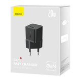 Incarcator Baseus (CCGN050102), GaN, Type-C, Fast Charging, 20W, Alb