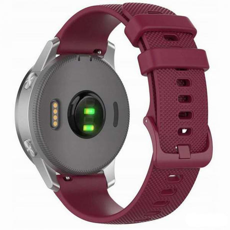 Curea smartwatch Techsuit Watchband 20mm (W006) -Samsung Galaxy Watch 4/5/Active 2, Huawei Watch GT 3 (42mm)/GT 3 Pro (43mm) compatibil cu Burgundy