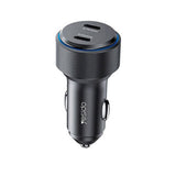 Incarcator Yesido Car (Y48), 2x Type-C, Fast Charging, 60W, Negru
