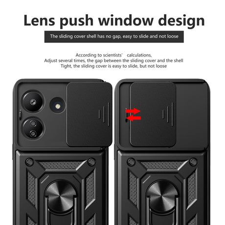 Husa de protectie Techsuit CamShield Series compatibil cu Xiaomi Redmi 13C 5G, Negru