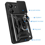 Husa de protectie Techsuit CamShield Series compatibil cu Xiaomi Redmi 13C 5G, Negru