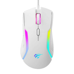 Tastatura/Mouse Havit Gaming Mouse (MS1033), RGB Lights, 800-8000DPI, 9 Buttons, Alb