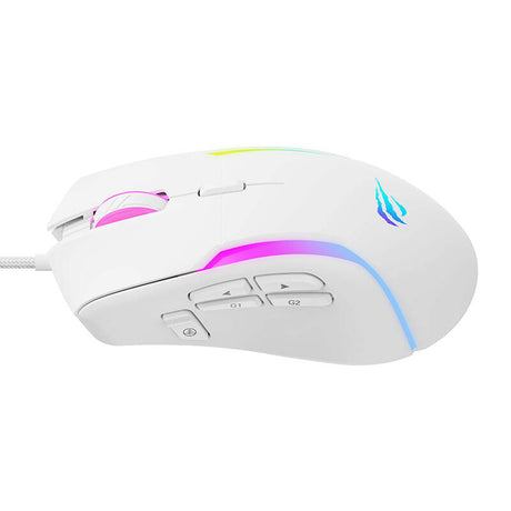 Tastatura/Mouse Havit Gaming Mouse (MS1033), RGB Lights, 800-8000DPI, 9 Buttons, Alb