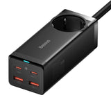 Incarcator Baseus /Powerstrip (PSZM000401), GaN3 Pro, 2xUSB, 2xUSB-C, AC, 100W, Negru