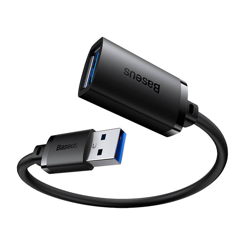 Adaptor Baseus Extension Cable AirJoy Series (B00631103111-01), USB Male to Female USB 3.0, 0.5m, Negru