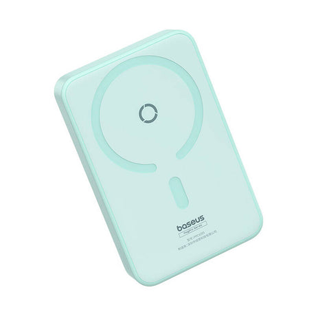 Baterie externa Baseus MagPro Magnetic PPCXZ05 (P10064101333-00), USB-C, 5000mAh, 20W, MagSafe, Cable Type-C, 3A, 30cm, Menta