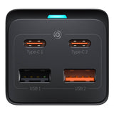 Gadget Baseus Extension Cord (PSZM000901), Powerstrip GaN3 Pro 2xUSB + 2xUSB-C + AC, 65W, Negru