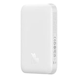 Baterie externa Baseus Magnetic Mini Air (P10059002223-00), USB-C, MagSafe, 6000mAh, 20W, Alb
